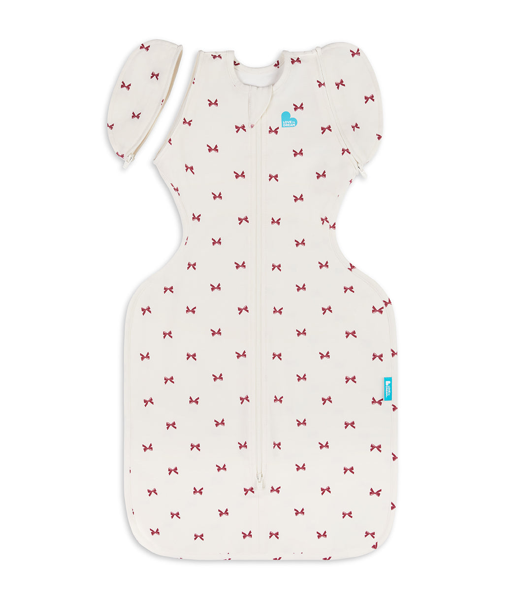 Swaddle Up™ 2-in-1 Transition Bag 1.0 TOG Cotton Cream Bows