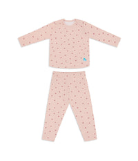 Kids Pyjama Set Long Sleeve Viscose from Bamboo Blush Cherries