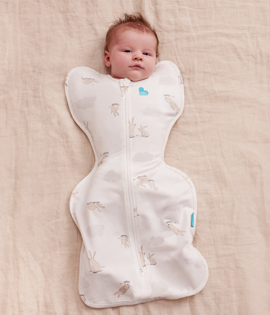 Swaddle Up Starter Bundle | 1.0 TOG | Lilac Meadow | White Cloud Bunnies | Jacaranda Meadow