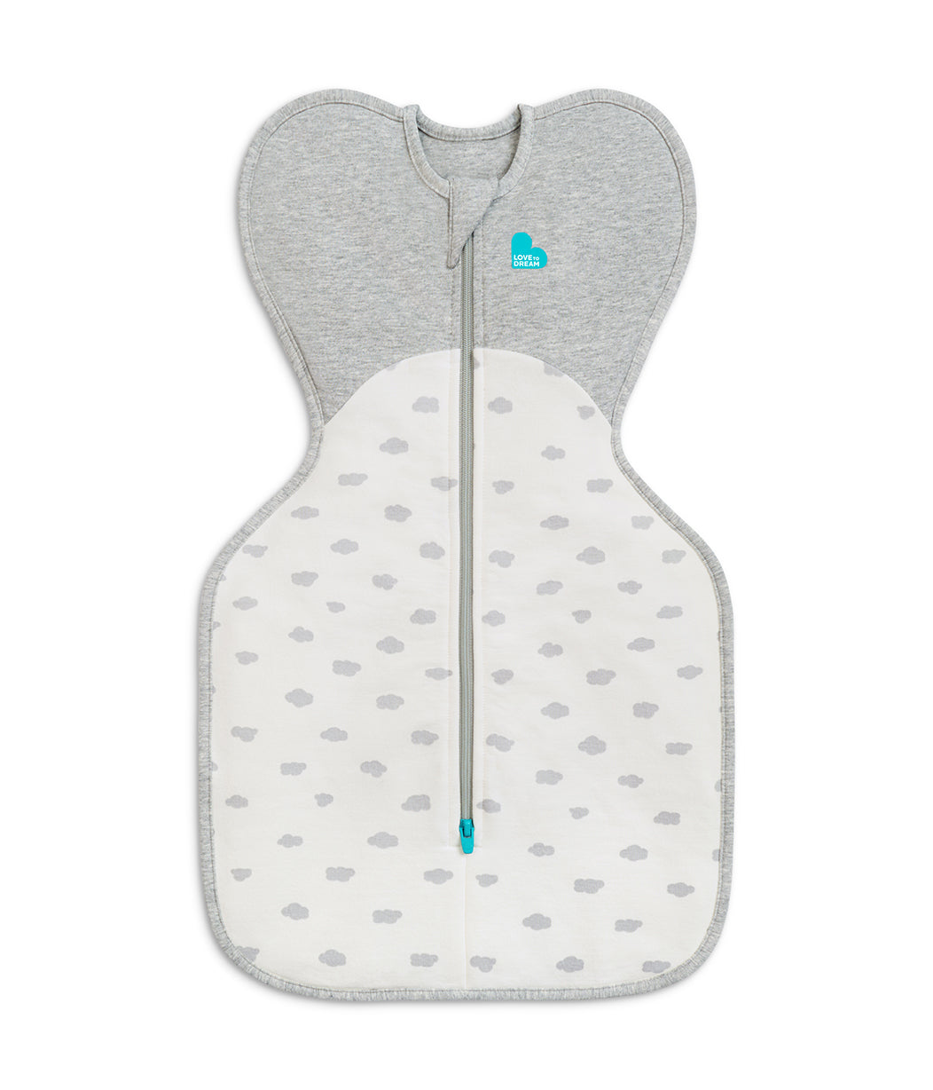 Swaddle Up™ 1.5 TOG Cotton White Mini Cloud