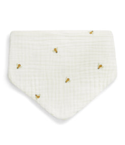 Bib 2 Pack Muslin Cream Bees