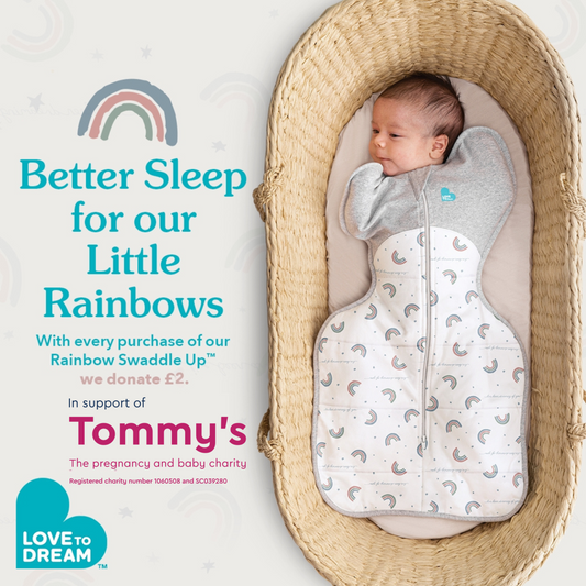 Swaddle Up™ 2.5 TOG Cotton White Rainbow