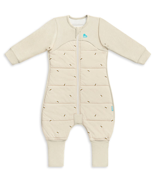 Sleep Suit Long Sleeve 2.5 TOG Cotton Oatmeal Bees
