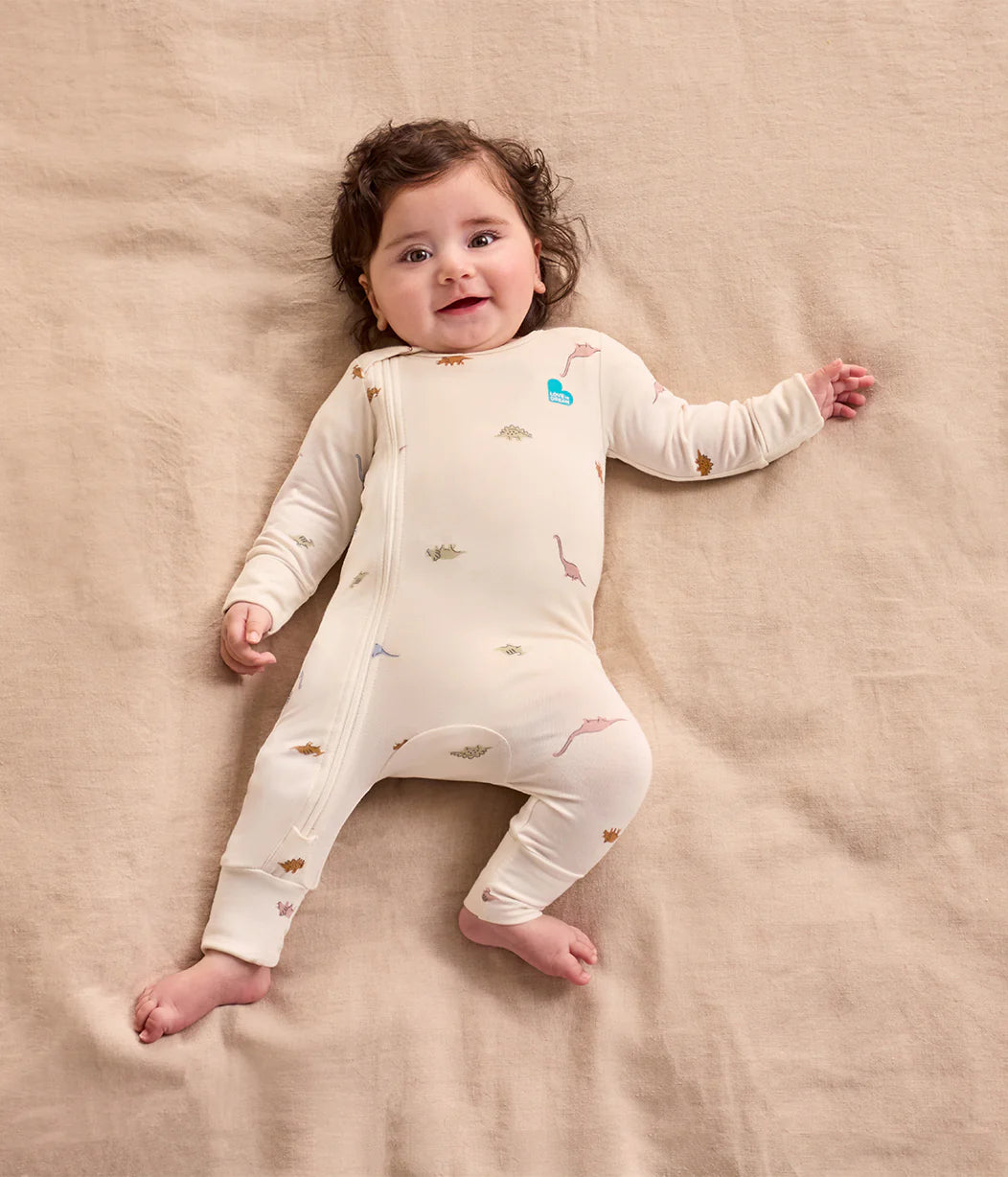 Swaddle Up & Romper Bundle | 3.5 TOG | Oatmeal Quilting | Cream Dino Snore