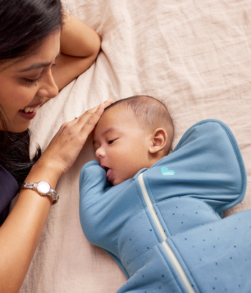 Swaddle Up™ 2.5 TOG Cotton Storm Blue Pebbles