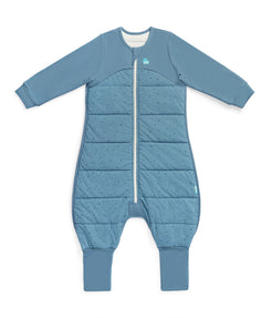 Footed Sleep Bag Long Sleeve 2.5 TOG Cotton Storm Blue Pebbles