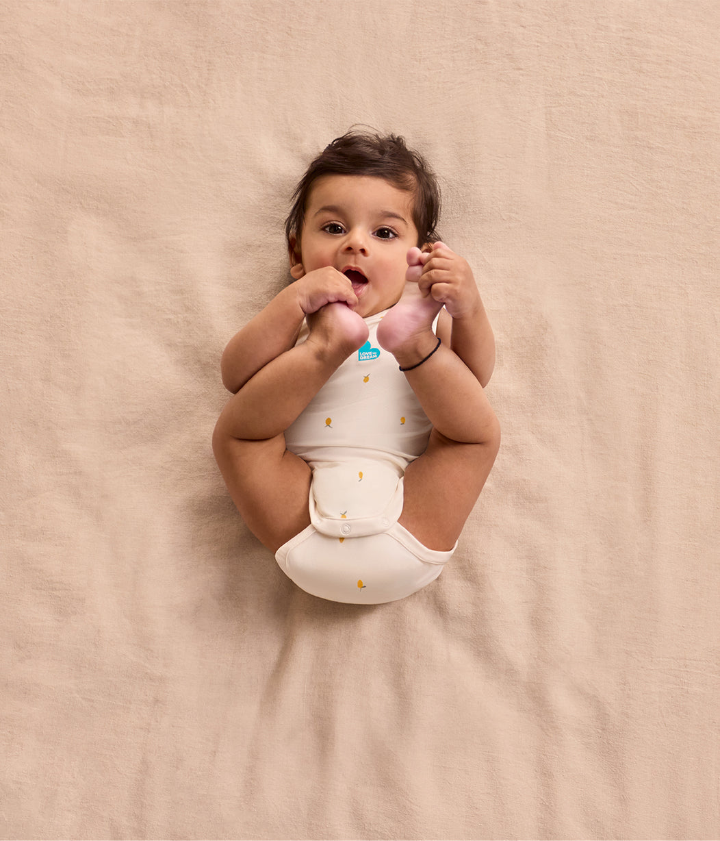 Bodysuit Sleeveless Viscose from Bamboo Cream Lemons