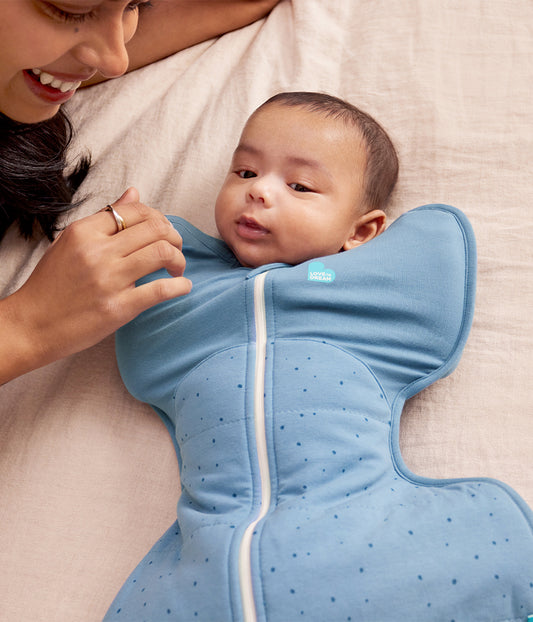 Swaddle Up Starter Bundle | 2.5 TOG | Blue Pebbles | Olive Bees | White Rainbow