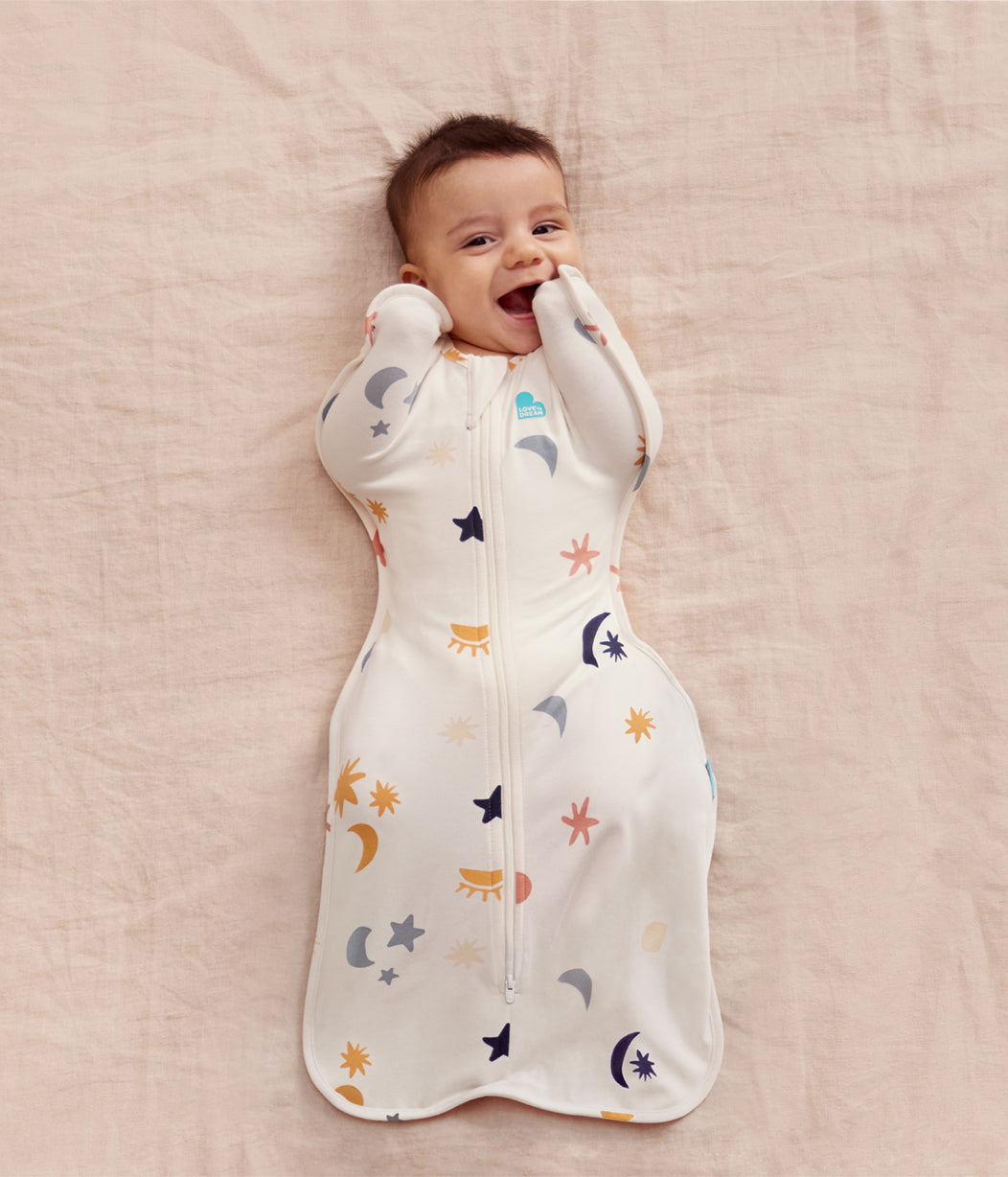 Swaddle Up™ 1.0 TOG Organic Cotton Buff Lunar