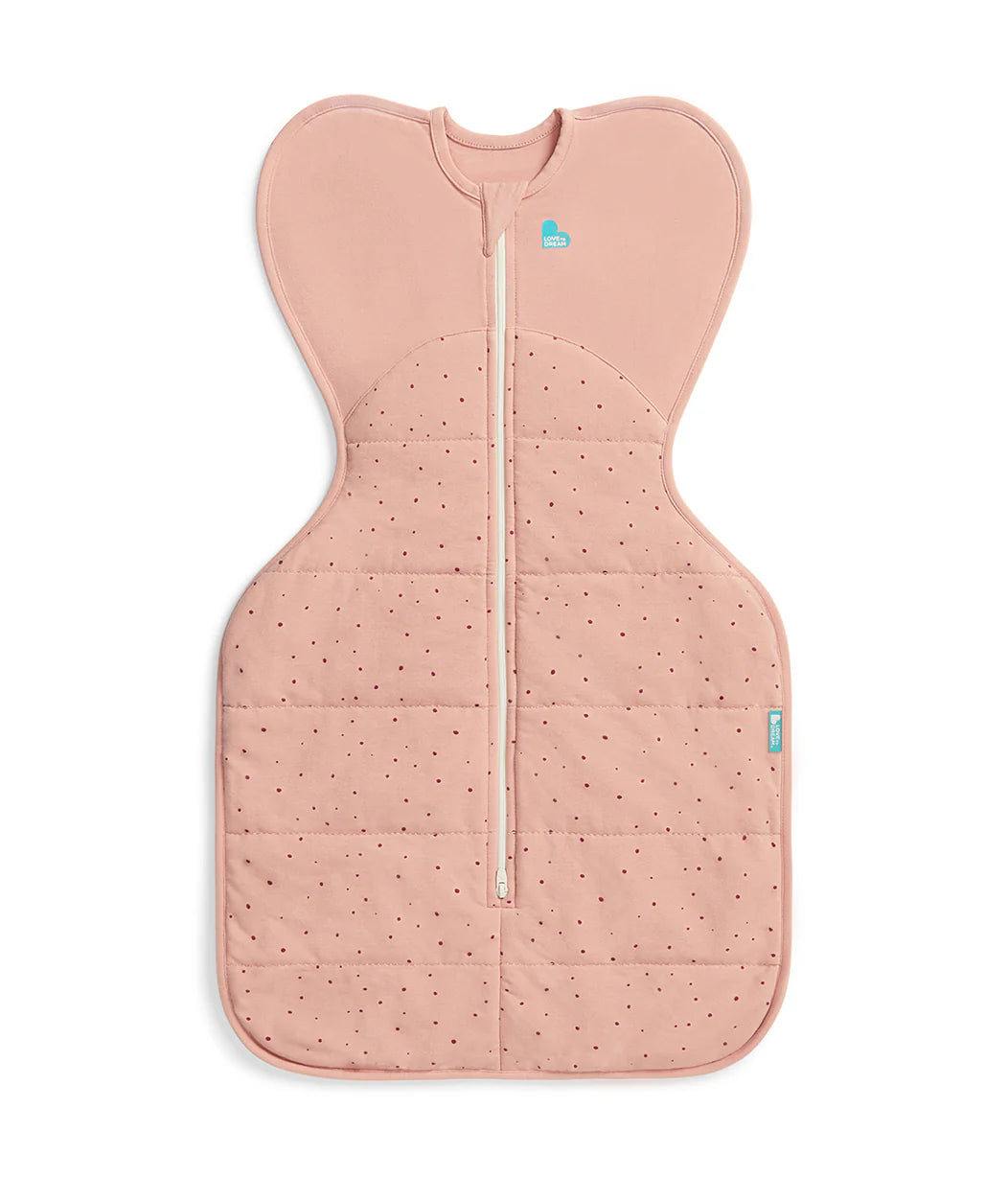 Sleep Machine Swaddle Up Starter Bundle | 2.5 TOG | Rose Pebbles | Olive Bees