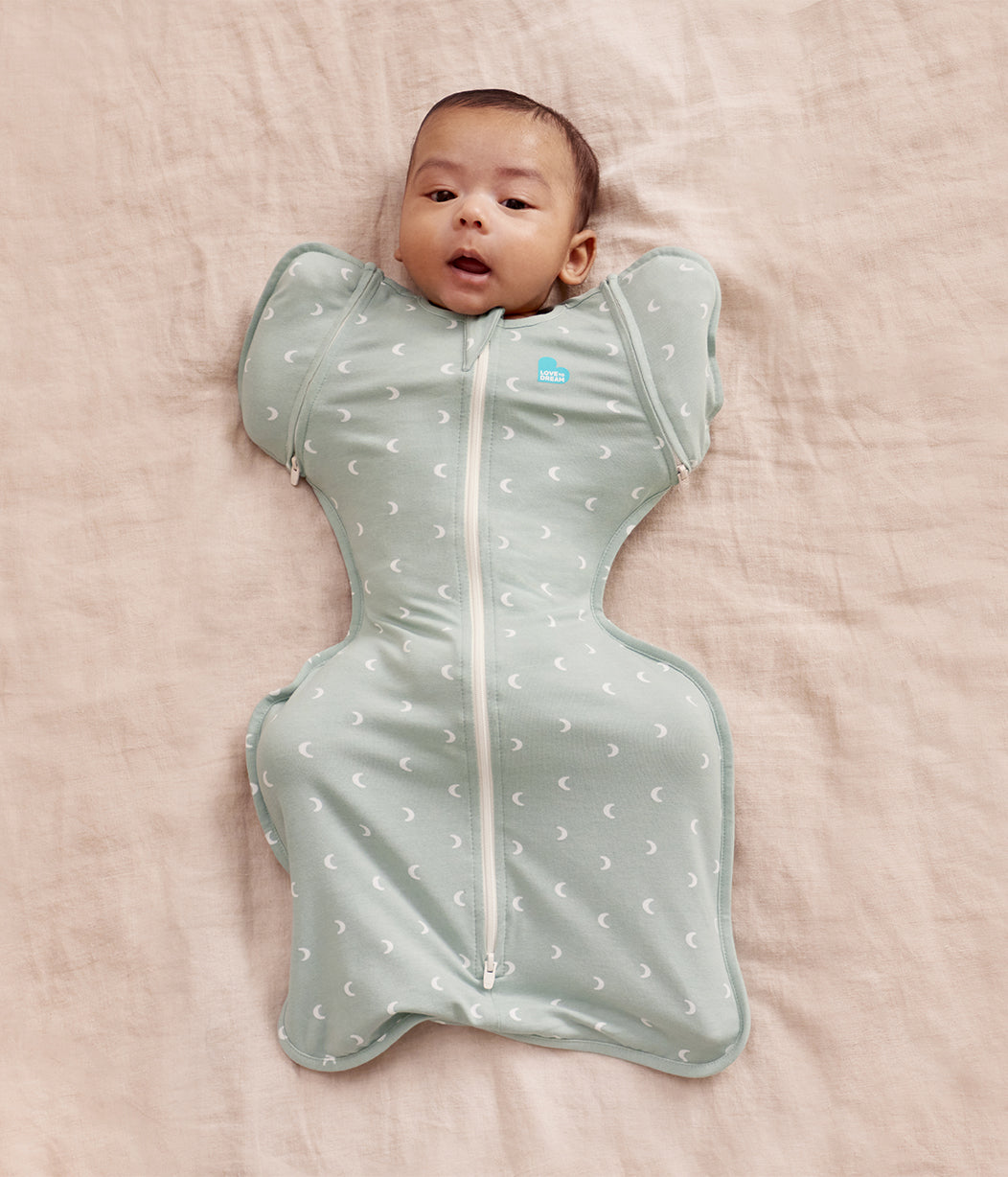 Swaddle Up™ 2-in-1 Transition Bag 1.0 TOG Cotton Olive Moon