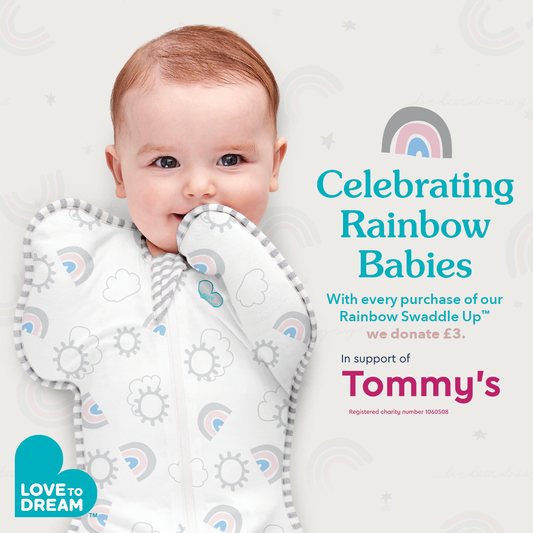 Swaddle Up™ 1.0 TOG Cotton White Rainbow