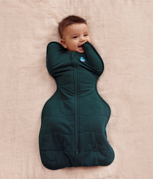 Swaddle Up & Babygrow Bundle | 3.5 TOG | Forest Star | Tan Party Pop
