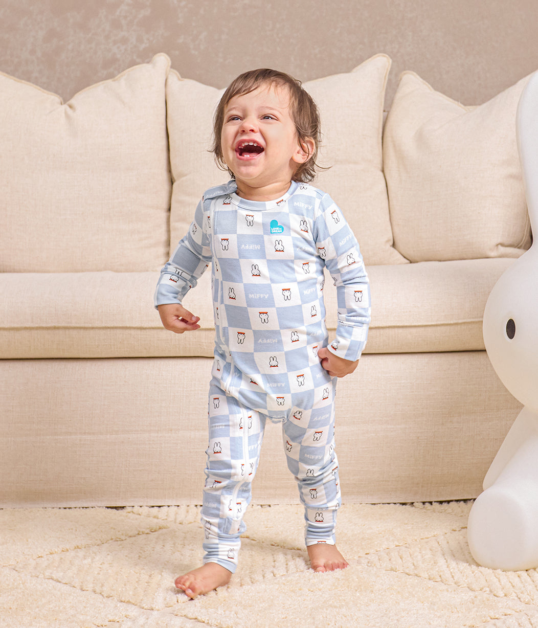 Romper Viscose from Bamboo Blue Miffy Checker