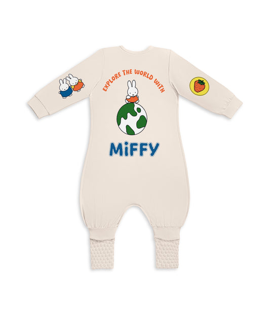 Footed Sleep Bag Long Sleeve 1.0 TOG Cotton Birch Miffy Placement