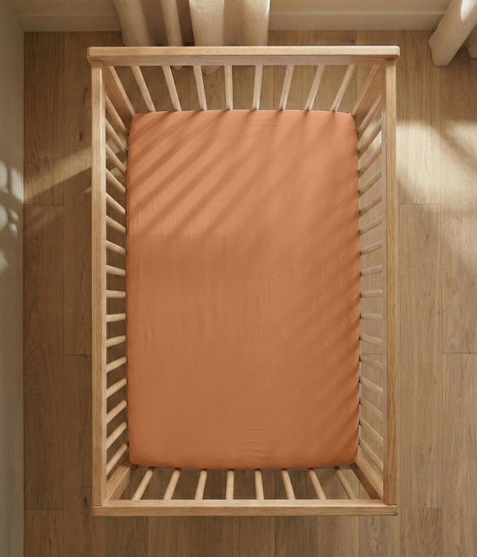 HushDry™ 2-in-1 Waterproof Fitted Cot Bed Sheet Viscose from Bamboo Hazel