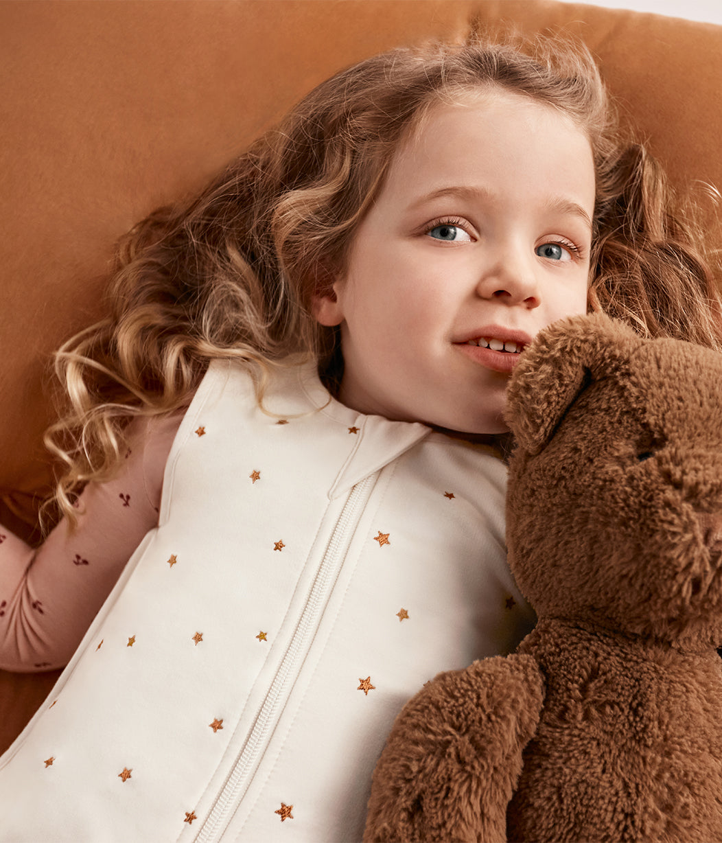 Sleep Bag Bundle | 1.5 TOG | Maroon Hearts | Buff Twinkle | Oatmeal