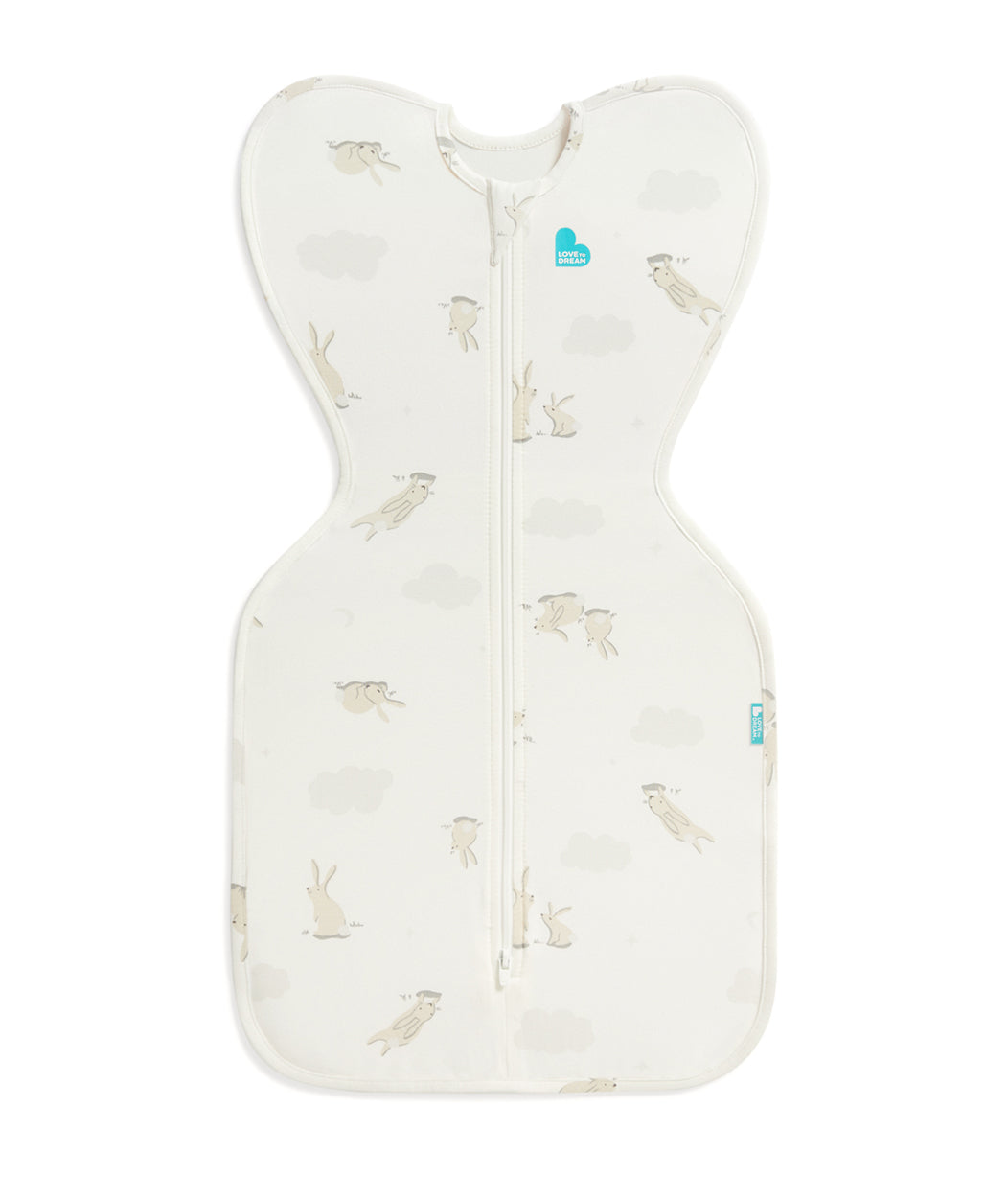 Swaddle Up™ 1.0 TOG Cotton White Cloud Bunnies