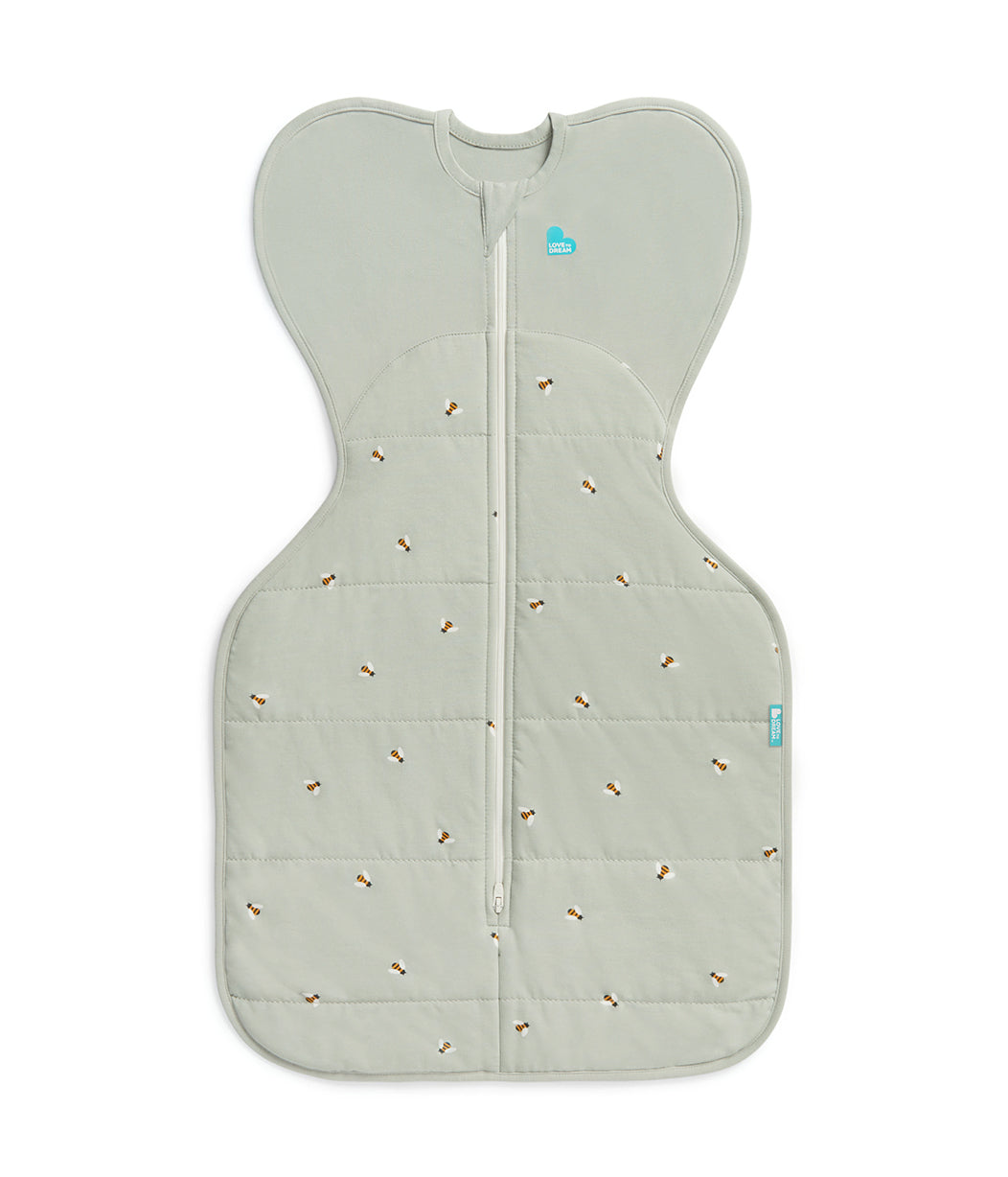Swaddle Up Starter Bundle | 2.5 TOG | Blue Pebbles | Olive Bees | White Rainbow