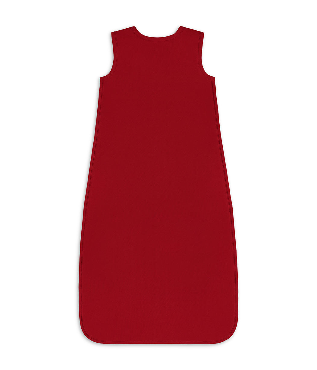 Sleep Bag Sleeveless 1.5 TOG Cotton Maroon Hearts Embroidery