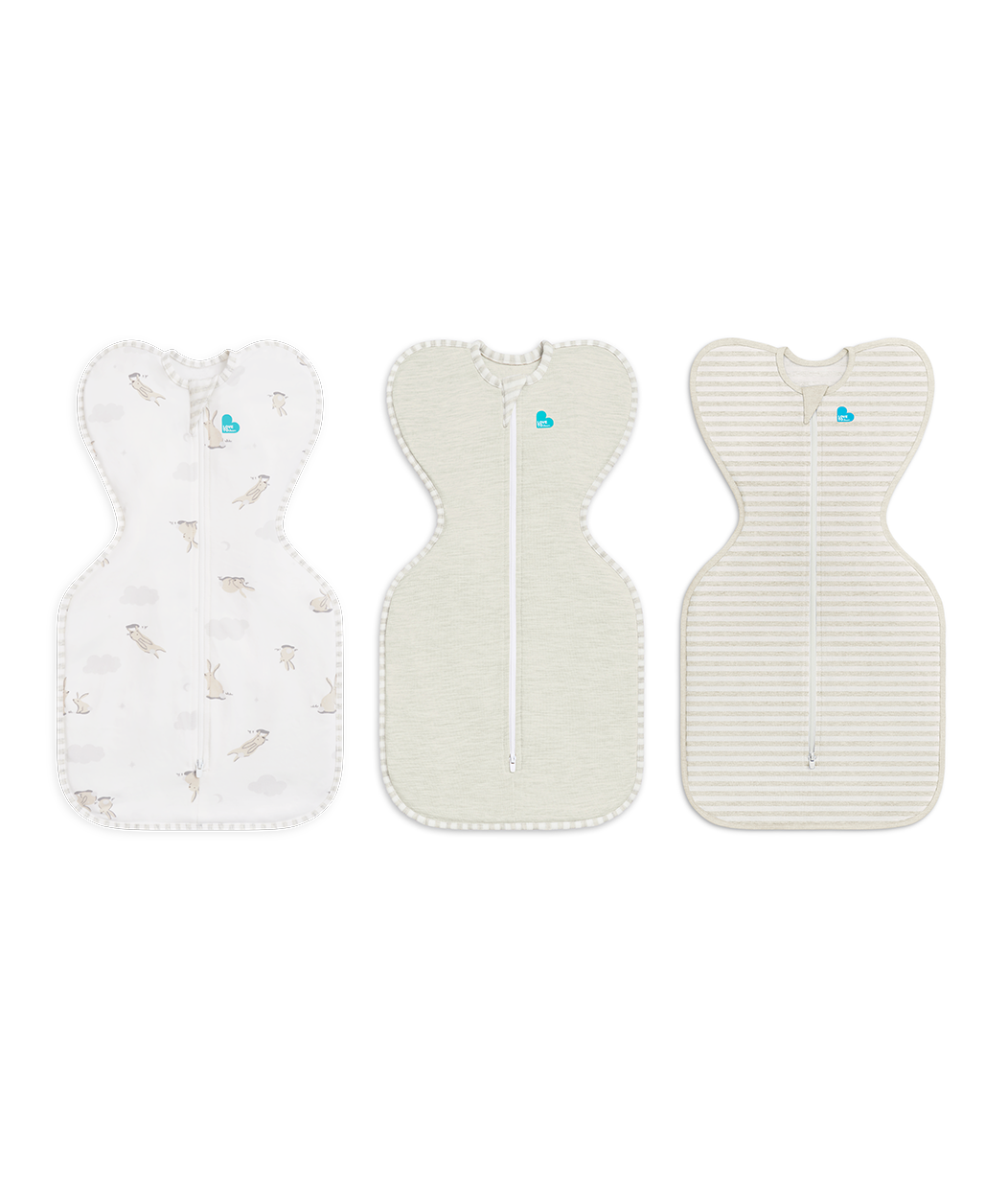 Swaddle Up™ Starter Pack 1.0 TOG Cotton Sand Cloud Bunnies