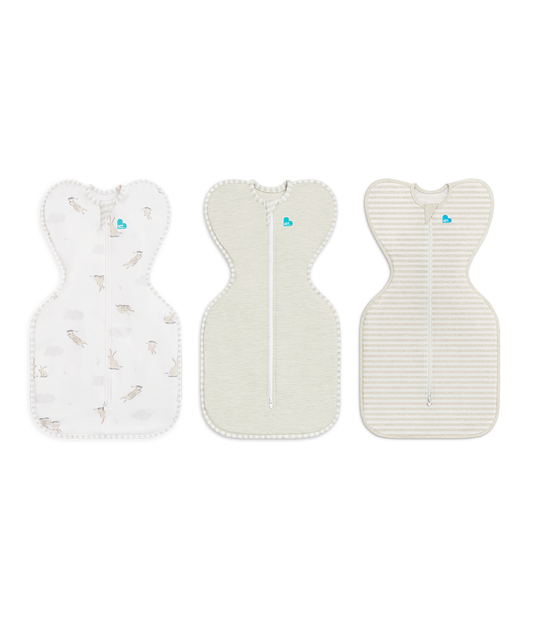 Swaddle Up™ Starter Pack 1.0 TOG Cotton Sand Cloud Bunnies