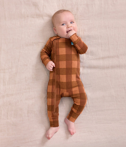 Babygrow Viscose from Bamboo Chocolate Wandering Folk