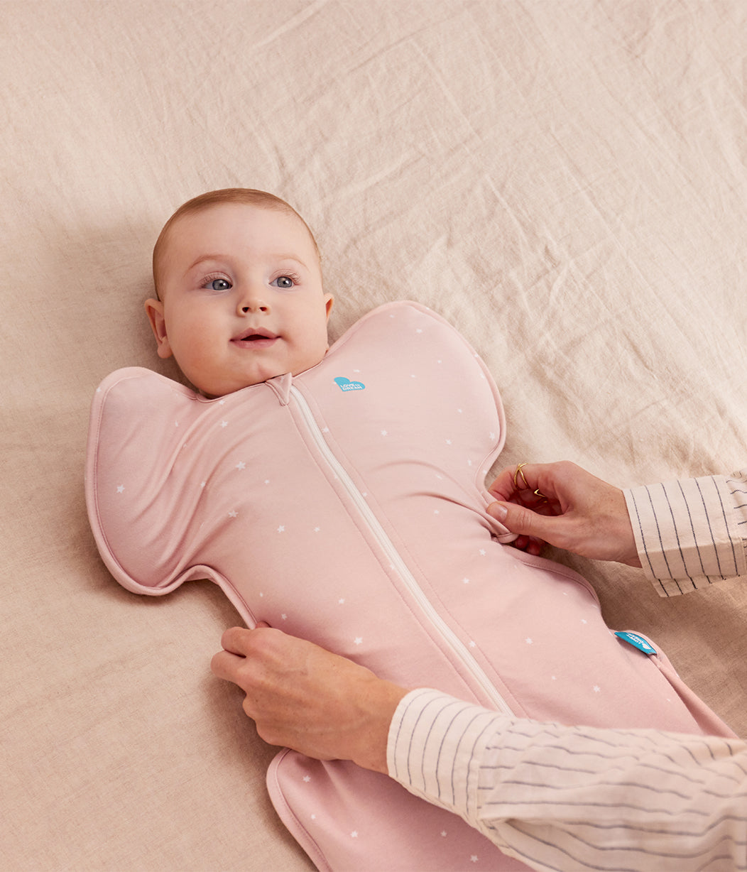 Swaddle Up™ 1.0 TOG Cotton Powder Pink Twinkle