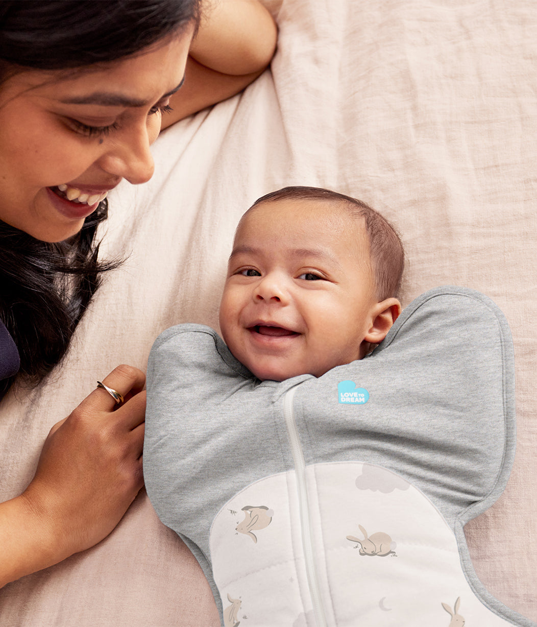 Swaddle Up™ 2.5 TOG Cotton White Cloud Bunnies